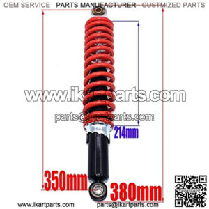 Rear Shock 350mm/13.8in Rear Shock Absorber Universal Fit for Dune Buggy Quad Dirt Bike ATV Aluminium Alloy Shock Spring Suspension Motorcycle Shock Absorber (Color : Red)