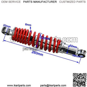 260mm 10.2" Front Shock Absorber Suspension Sensa-Trac Load for Quad ATV Go Kart Buggy