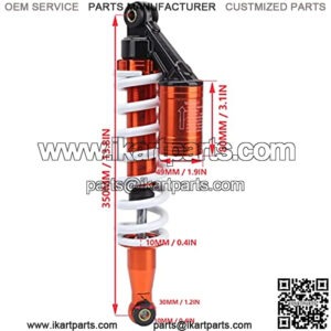 Rear Shock Absorber, Suspension Damper 350mm Steel Alloy Universal for ATVs Go Karts Dirt Bike