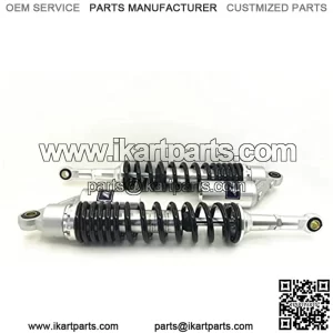 420mm 16.5 inch 8mm Spring Universal Motorcycle Air Shock Absorber Rear Suspension ATV Quad Scooter Dirt Bike For XJR400 SR400 SR500 GSX400 Silver Black,+