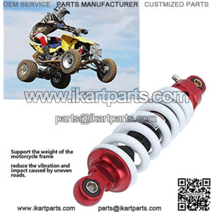 Rear Shock Absorber,11in Red WhiteRear Shock Absorber Suspension Damper 1000lbs Maximum Load Universal for ATV Motorcycle Gokart