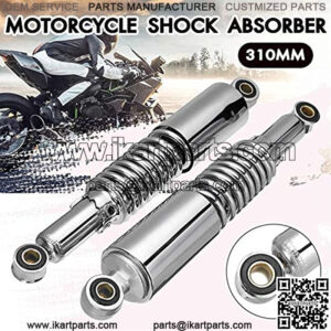 2 X Universal 310mm Motorcycle Air Shock Absorber Rear Suspension for 90cc 110cc 125cc 150cc Dirt Bike Gokart ATV Quad Fit for Harley Motorcycle Rear Shock Motorcycle Shock Absorber