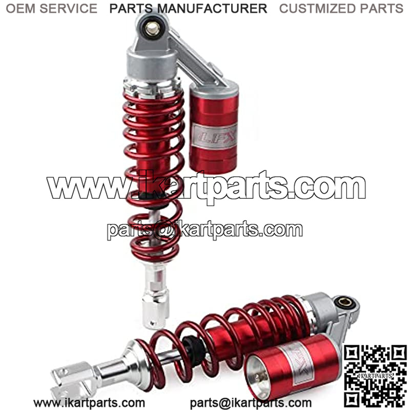 2 Pcs Motorcycle 320mm Red Air Shocks ATV UTV Rear Suspension Shocks with Clevis End For ATV UTV Go Kart Quad Dirt Bikes - Image 2