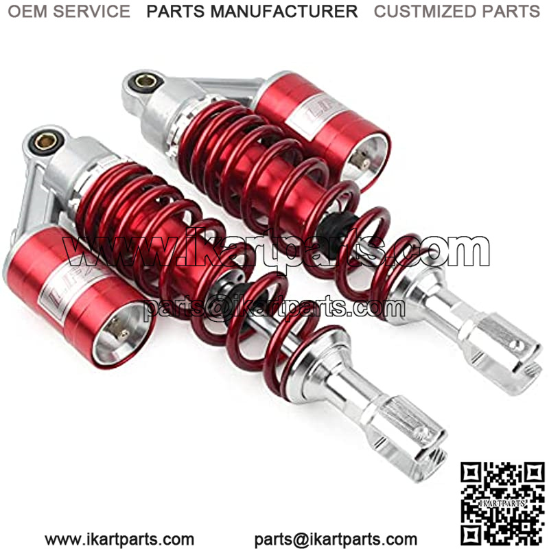 2 Pcs Motorcycle 320mm Red Air Shocks ATV UTV Rear Suspension Shocks with Clevis End For ATV UTV Go Kart Quad Dirt Bikes - Image 3