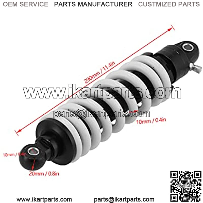 11.4in Shock Absorber Steel Rear Suspension Adjustable Spring Pressure Assembled for Motorcycle ATV Go Karts - Image 3