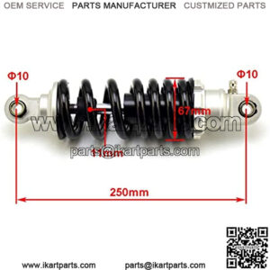 1100lbs 220/250mm Rear Air Shock Absorber Spring Suspension Fit For Monkey Motocross Fit For E-Bike Electric Dirt Pit Bike Fit For ATV Go Kart Motorcycle Suspension Strut Motorcycle Shock Absorber