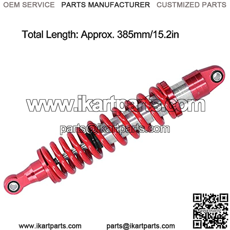 14.2in Rear Suspension Shock Absorber, Steel Alloy Adjustable Spring Pressure Damper Replacement for Motorcycle ATV Go Karts - Image 3