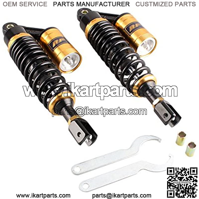12.5" 320mm Motorcycle Shock Absorbers Clevis End Universal Fit 125cc-200cc Honda Suzuki Yamaha Kawasaki ATV Go Kart Quad Dirt Sport Bikes - Image 2