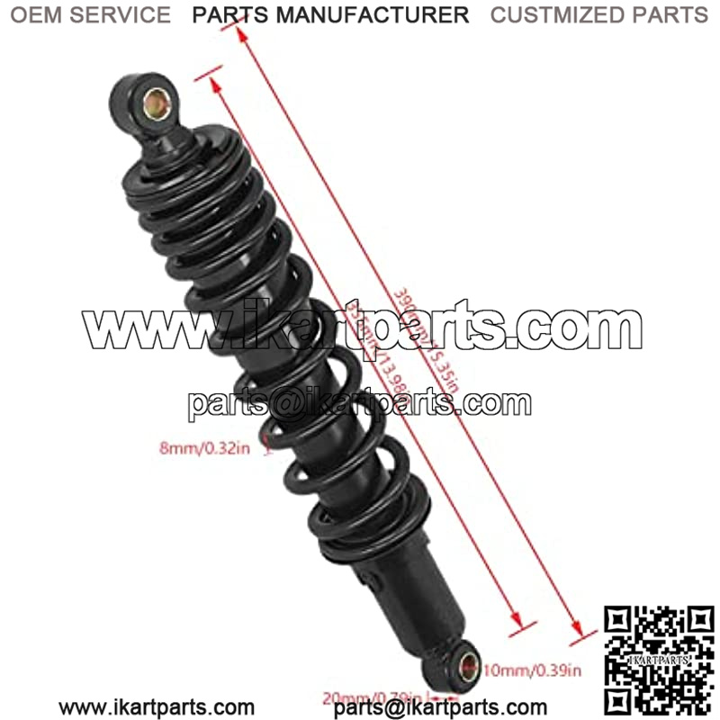 355mm Universal Shock Absorber Shock Suspension,8mm CNC aluminum alloy Spring Adjustable Dam Replacement for ATV Go Kart Quad Dirt Sport Bikes