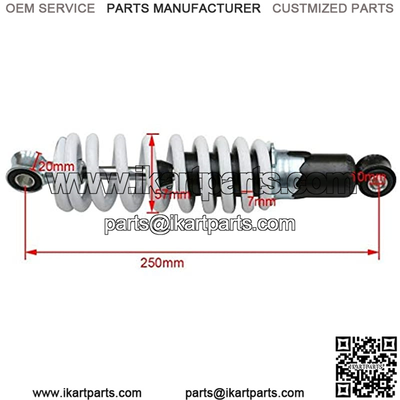 250mm Rear Front Shock 50cc 70cc 90cc 110cc Dirt Pit Bike ATV Go kart Baja 10" - Image 2