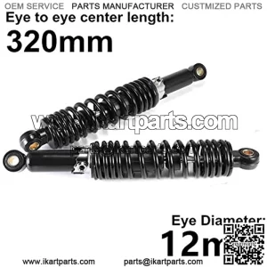 Shock Absorbers Rear Shock Universals 320mm 12mm Eye Motorcycle Accessories Air Shock Absorber Rear Suspension Fit for Yamaha Motors Scooter ATV Quad D30 (Color : Lavender)
