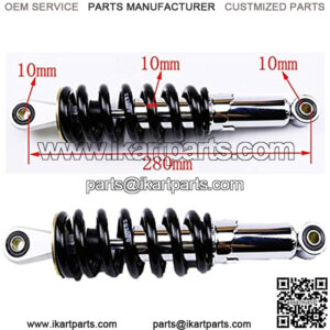 800LBS 280mm 11" Motorcycle Rear Shock Absorber Suspension Spring Fit for 125cc 140cc 160cc ATV Go Kart Pit Dirt Bike Motorcycle Shock Absorber Rear Motorcycle Shock Absorber