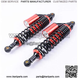 Air Gas Shock Absorbers 380mm 15 inches Round Ends Motorcycle Replacement Universal for Suzuki Kawasaki Yamaha Ducati Scooter Atv Quad Dirt Sport Bike Go Kart Red Black