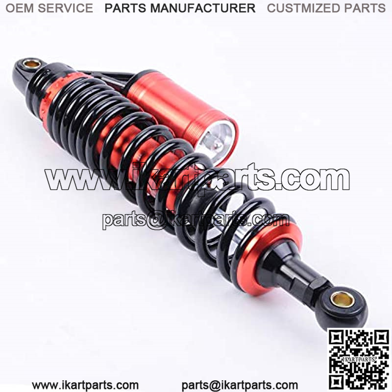 Air Gas Shock Absorbers 380mm 15 inches Round Ends Motorcycle Replacement Universal for Suzuki Kawasaki Yamaha Ducati Scooter Atv Quad Dirt Sport Bike Go Kart Red Black - Image 4