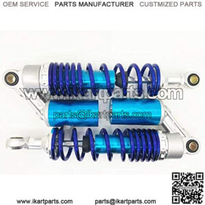 320mm A Pair Motorcycle Air Shock Absorbers Universal Fit For Suzuki Yamaha Kawasaki ATV Go Kart Quad Dirt Sport Bikes (Silver Blue)