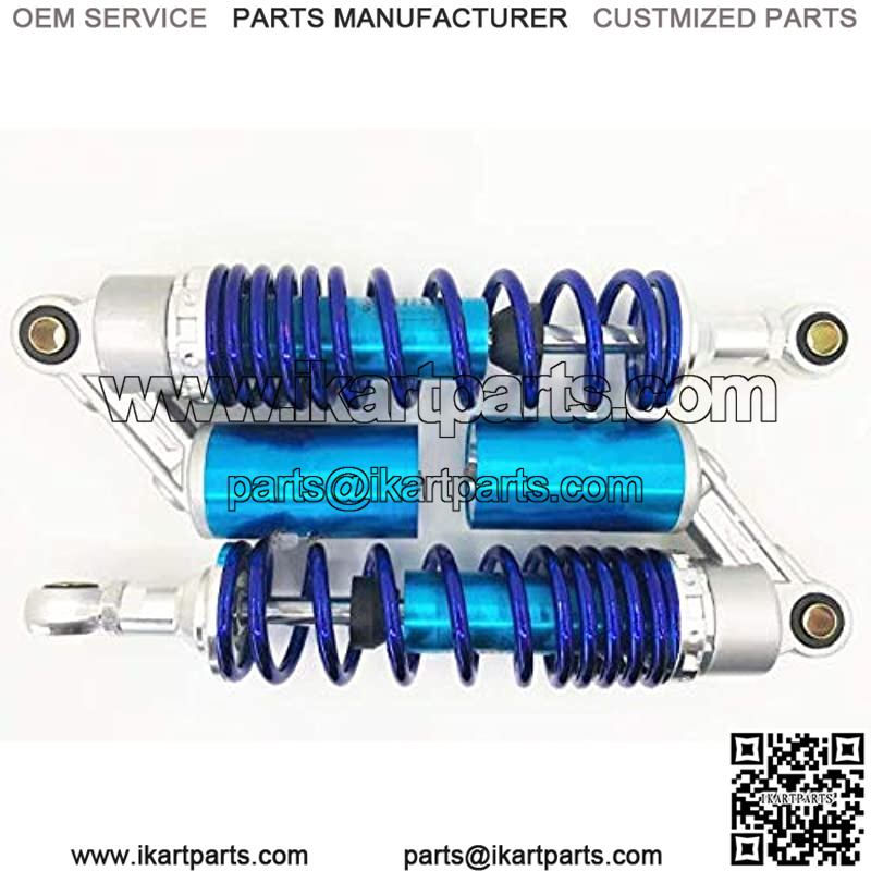 320mm A Pair Motorcycle Air Shock Absorbers Universal Fit For Suzuki Yamaha Kawasaki ATV Go Kart Quad Dirt Sport Bikes (Silver Blue)