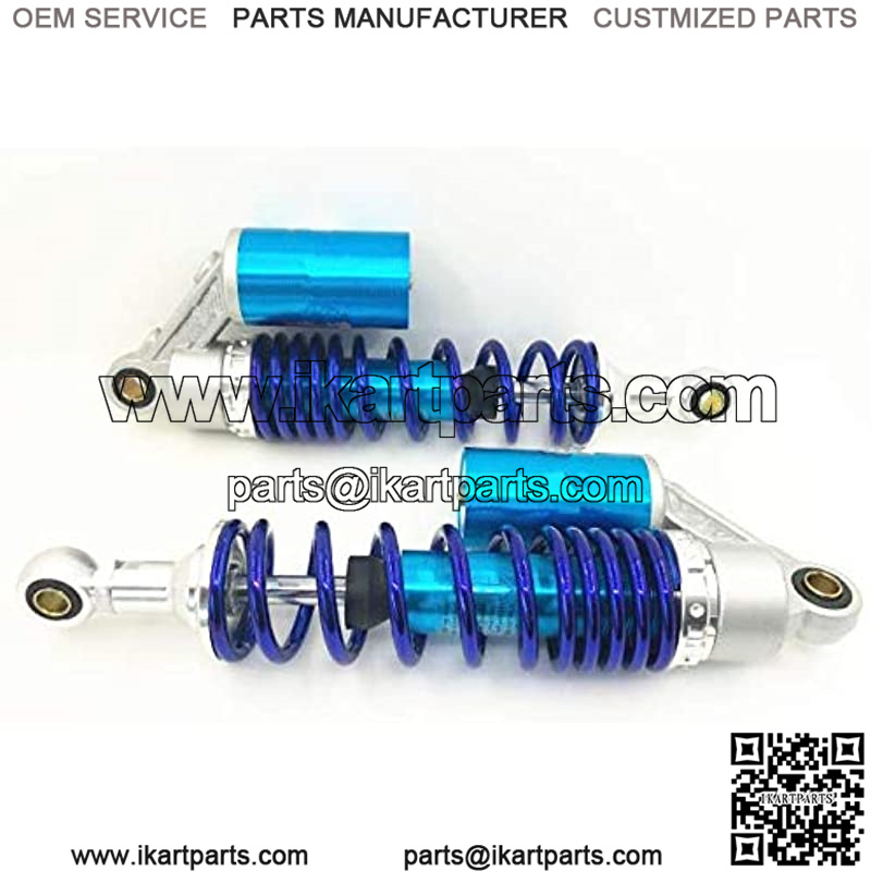 320mm A Pair Motorcycle Air Shock Absorbers Universal Fit For Suzuki Yamaha Kawasaki ATV Go Kart Quad Dirt Sport Bikes (Silver Blue) - Image 4