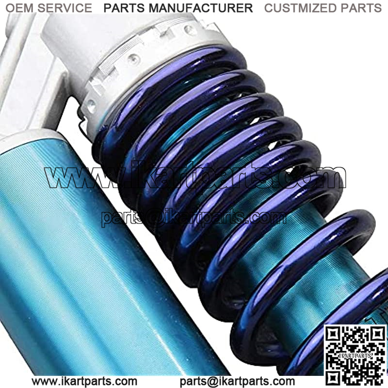 340mm Universal Motorcycle Rear Air Shock Absorbers for all ATV Go Kart Quad Dirt Sport Bikes (blue&silver) - Image 4