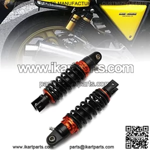 9.25" 235mm Motorcycle Universal Springs Air Suspension Adjustable Rear Gas Shock Absorbers For Honda Kawasaki Suzuki Yamaha Scooter (Black/Orange)