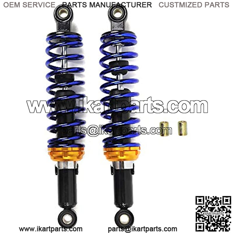 for Motorcycle Replacement Blue Round Ends Universal After Market Fit for Scooter ATV Go Kart Quad Dirt Sport Bikes 12.5 inch 320mm Gas Air Shock Absorbers Suspension