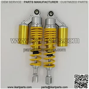 Suspension Shock 340mm Motorcycle Air Shock Absorbers Rear Suspension for CB750F SOHC Dirt Bike Gokart Quad ATV Yellow&Silver for Bike ??car