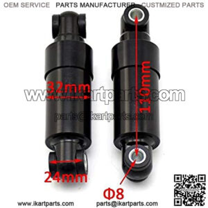 Shock Absorbers Rear Motorcycle Shock Absorber Suspension 110mm 125mm 750lbs Fit for Folding Scooter 49cc Pocket Bike Mini ATV Scooter Electric Bike Shock Absorbers (Color : 110mm 750lbs Black)