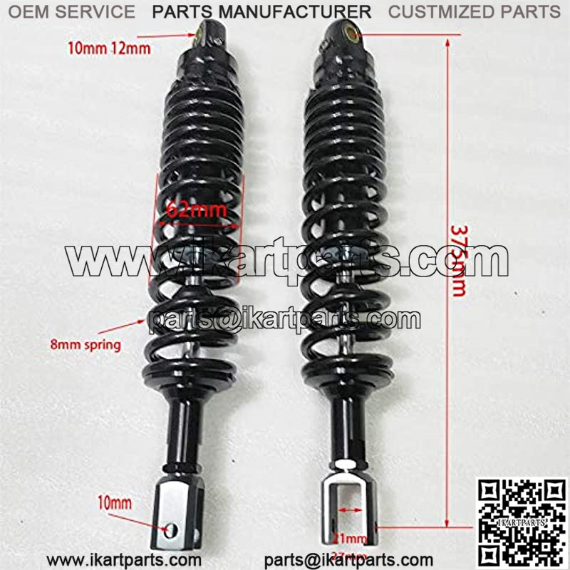 375mm 27mm Frok Universal Motorcycle Shock Absorber Rear Suspension Fit for Yamaha Suzuki Kawasaki Bikes Gokart ATV Quad Motorcycle Rear Spring Shock Absorber Motorcycle Shock Absorber