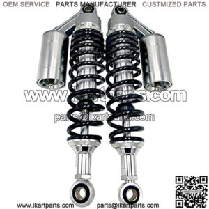 12.60in 320mm Universal Motorcycle Rear Air Shock Absorbers For Yamaha Kawasaki Honda Suzuki Pit Dirt Bike Quad ATV Go Kart (Black&Silvery)