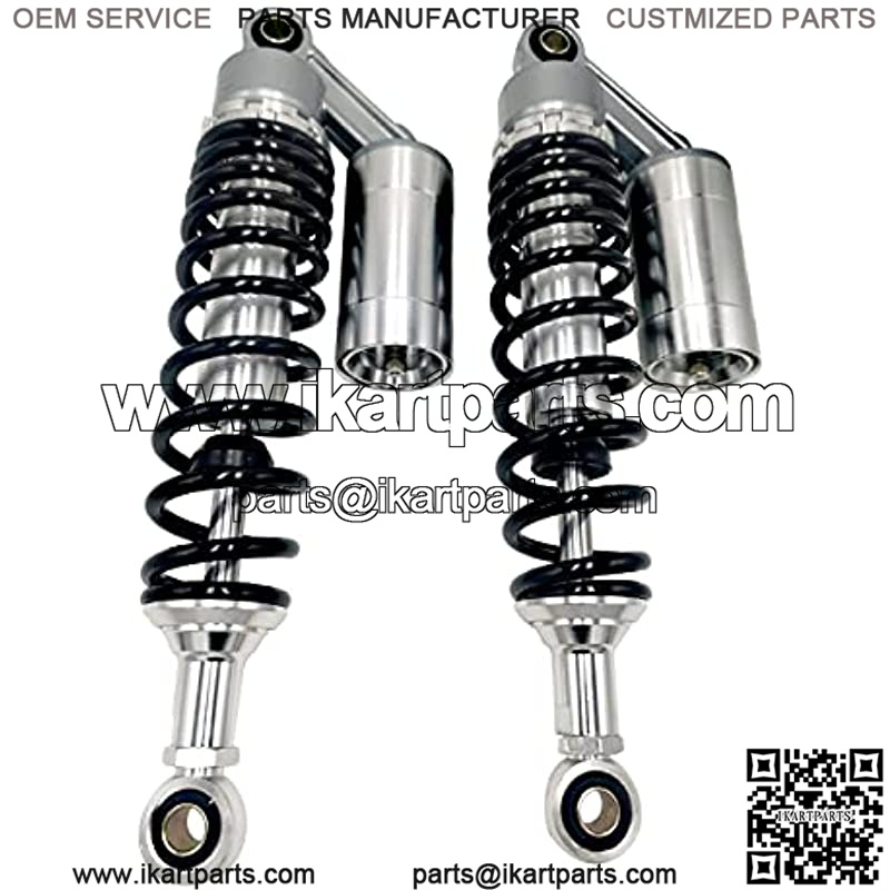 12.60in 320mm Universal Motorcycle Rear Air Shock Absorbers For Yamaha Kawasaki Honda Suzuki Pit Dirt Bike Quad ATV Go Kart (Black&Silvery) - Image 3
