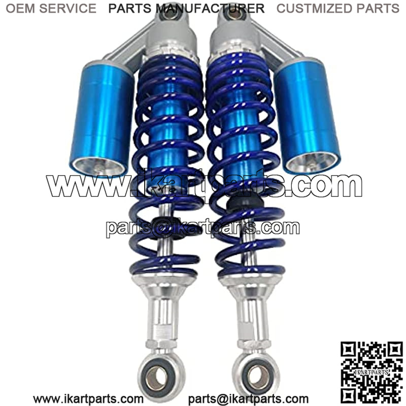12.60in 320mm Universal Motorcycle Rear Air Shock Absorbers For Yamaha Kawasaki Honda Suzuki Pit Dirt Bike Quad ATV Go Kart (Blue&Silvery) - Image 4