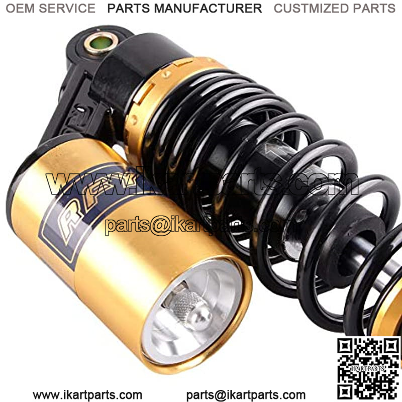 11inch 280mm Pair Motorcycle Shock Absorber Eye to Clevis Rear Suspension Universal For Honda Suzuki Yamaha Kawasaki ATV Go Kart Quad Dirt Sport Bikes Black & Gold (A pair) - Image 2