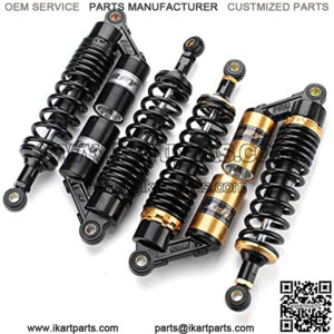 Motorcycle Shocks Pair Universal 280/320/340/360/380mm Motorcycle Air Shock Absorbers Rear Suspension for ATV Scooter Dirt Pit Street Bike Motorcycle Rear Shock Absorber (Color : 360mm Gold)