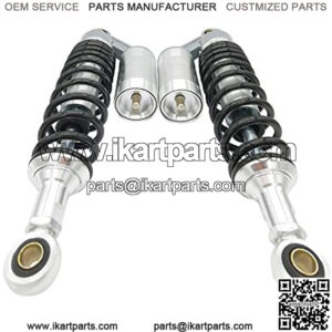 320 mm Motorcycle Air Shocks Absorber Fit for Honda Yamaha Kawasaki Suzuki ATV Go Kart Quad Dirt Sport Bikes(Black/Silvery,1 Pair)