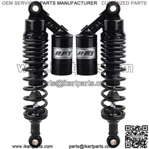 2 Pcs 320mm Black Motorbike Air Shocks ATV Shock Absorber Suspension Universal For Honda, For Suzuki, For Kawasaki, Chinese ATV UTV Go Kart Quad Dirt Bikes