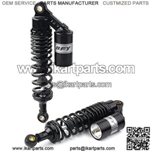 1 Pair 340mm Motorbike Air Shocks ATV Shock Absorber Suspension Universal For Chinese ATV UTV Go Kart Quad Dirt Bikes, Black