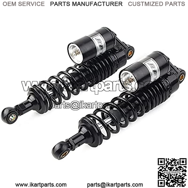 1 Pair 340mm Motorbike Air Shocks ATV Shock Absorber Suspension Universal For Chinese ATV UTV Go Kart Quad Dirt Bikes, Black - Image 3