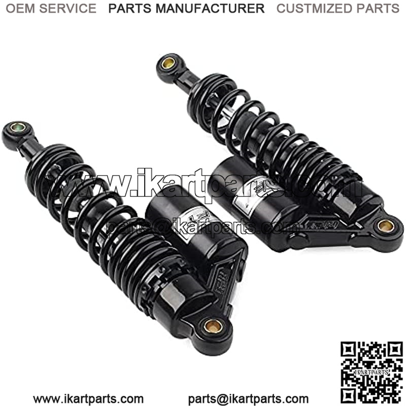 1 Pair 340mm Motorbike Air Shocks ATV Shock Absorber Suspension Universal For Chinese ATV UTV Go Kart Quad Dirt Bikes, Black - Image 4