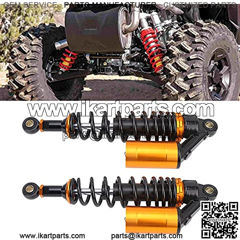 Front and Rear Complete Strut, 13.39 Inch CNC Machined Adjustable Pair of Shock Absorber with Air Pocket, Universal Suspensions Shock Spring Replacement for ATVs Karts Off-Road Vehicles - Image 4