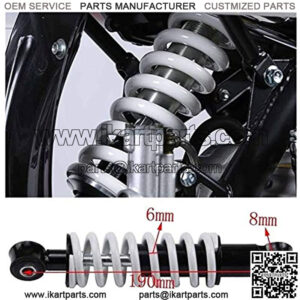 Shock Absorbers 190mm 250LBS Motorcycle Rear Back Suspension Shock Absorber Spring Fit for Off- Road Mini Moto ATV Pit Quad Dirt Bike Go Kart Buggy Shock Absorbers