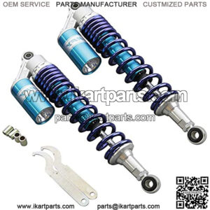 1 Pair 400MM Air Shock Absorber ATV Motorcycle Quad Suspension Shocks For Motorcycle, ATV, Quad, Dirt Bike, Go Kart, Blue