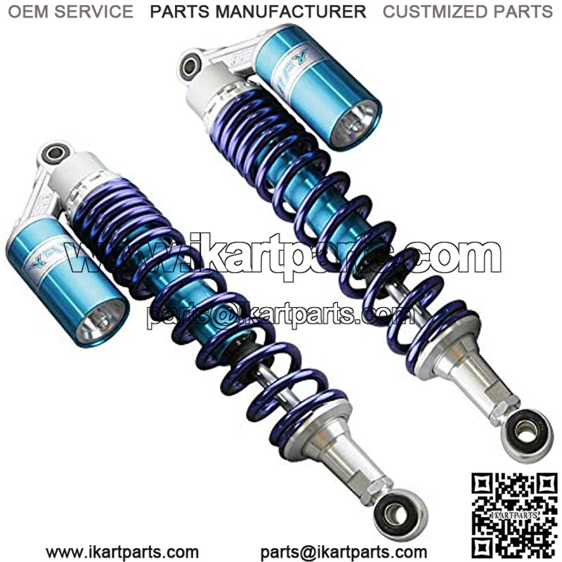 1 Pair 400MM Air Shock Absorber ATV Motorcycle Quad Suspension Shocks For Motorcycle, ATV, Quad, Dirt Bike, Go Kart, Blue - Image 2
