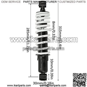 Shock Absorber, CNC aluminum alloy + high strength steel 285mm/11.22in Motorcycle Universal Shock Absorber Adjustable for Suzuki ATV Go Kart Dirt Bikes
