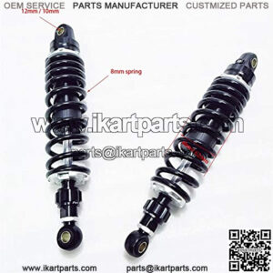 One Pair 350mm 8mm Spring Motorcycle Suspension Shock Absorbers Fit for Yamaha Fit for Suzuki Kawasaki Dirt Bikes Gokart ATV Motorcycle Shock Absorber Motorcycle Shock Absorber (Color : 350mm)
