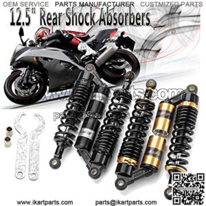Shock Absorbers 320mm 12.5" Motorcycle Rear Air Shock Absorbers Suspension Fit for Yamaha Fit for Suzuki Motor Scooter ATV Quad Motorcycle Shock Absorber (Color : Gold)