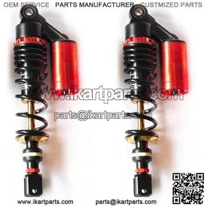Motorcycle Pair 12 5/8 inches 320mm Fork Clevis Ends Adjustable Air Gas Shock Absorbers Replacement Universal Fit for Suzuki Kawasaki Scooter Atv Quad Dirt Sport Bike Go Kart Red Black
