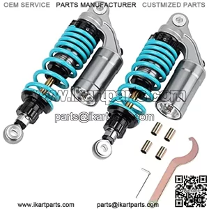2PCS 11 Inch 280mm Universal Motorcycle Shock Absorbers Rear Suspension Compatible with Honda CB Yamaha Gokart(Blue).