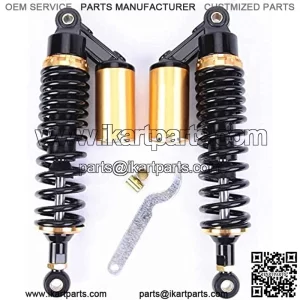 Motorcycle Air Shock Absorbers Universal Fit for Honda Suzuki Yamaha Kawasaki ATV Go Kart Quad Dirt Sport Bikes Golden (280mm)