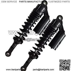 Pair 340mm Universal Motorcycle Air Shock Absorbers Fit For ATV Go Kart Quad Dirt Sport Bikes Black (Black)