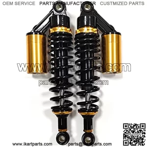 Universal One Pair 12.5 Inch 320mm Motorcycle Air Shock Absorbers (Gold&Black)