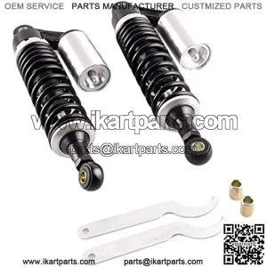 Pair 320mm Universal Motorcycle Rear Air Shock Absorbers for ATV Go Kart Quad Dirt Sport Bikes ( black&silver)